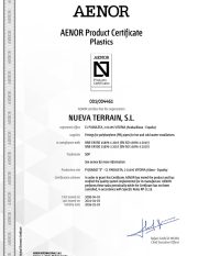 Certyfikat AENOR - kształtki - okładka