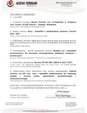 Deklaracja zgodności TERRAIN SDP - okładka