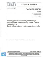 POLSKA NORMA Polibutylen (PB) Przydatność systemu do stosowania - okładka